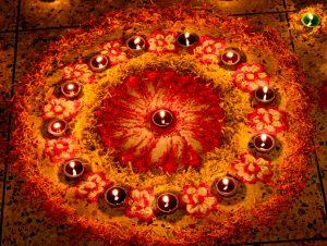 Diya Rangoli for Diwali