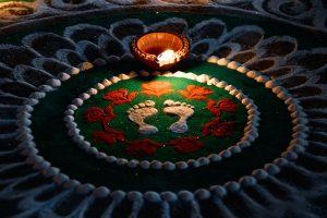 Diya Rangoli for Diwali